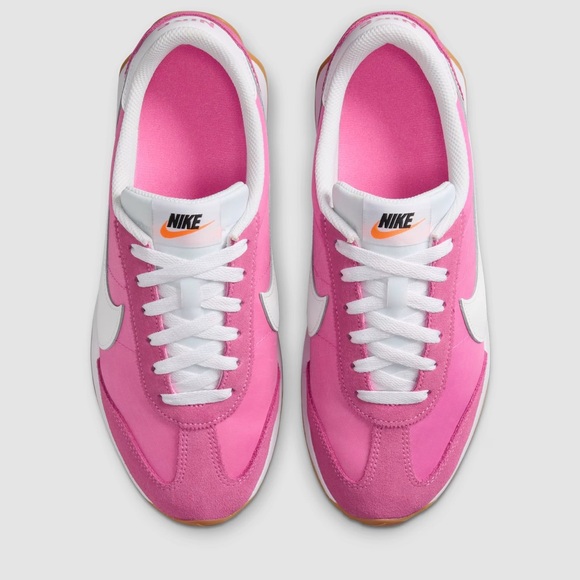 Nike Women's Vibrant Pink and White Sneakers - Picture 2 of 4